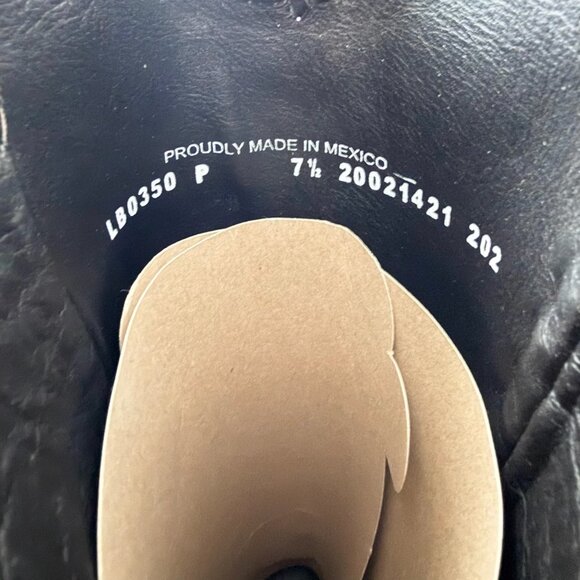 Lane PLAIN JANE Womens Cowboy Boots 7.5 Black Suede Western Cowgirl Mid Calf - Picture 9 of 11